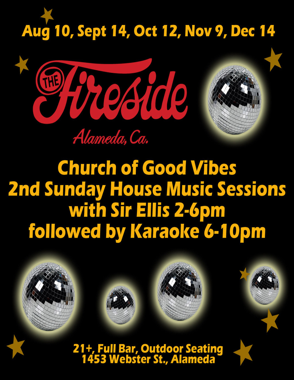The Fireside Lounge The Fireside  Alameda promotion flier on Digifli com