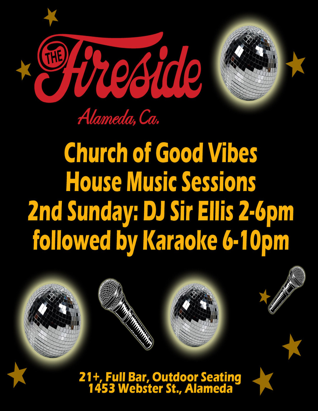 The Fireside Lounge The Fireside  Alameda promotion flier on Digifli com