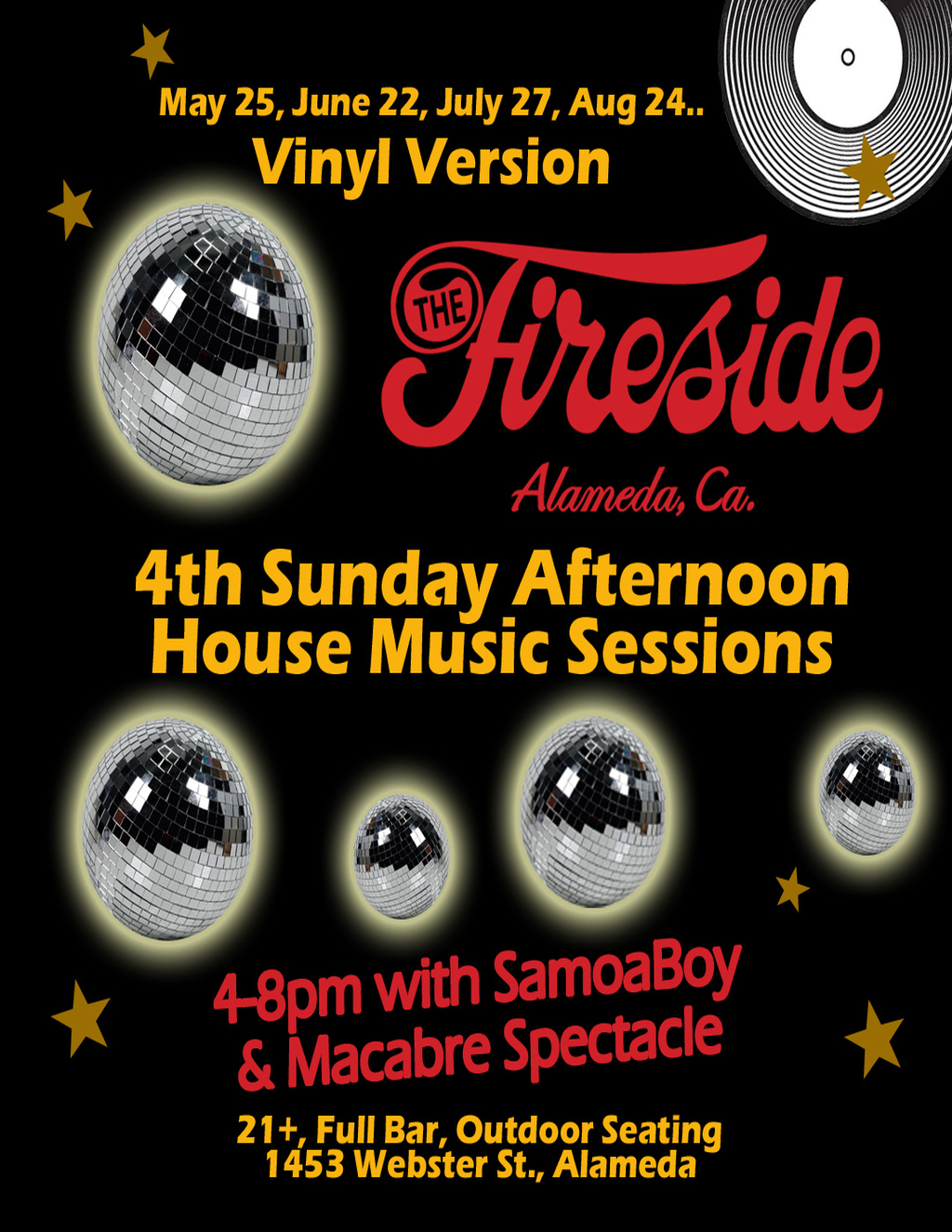 The Fireside Lounge The Fireside  Alameda promotion flier on Digifli com