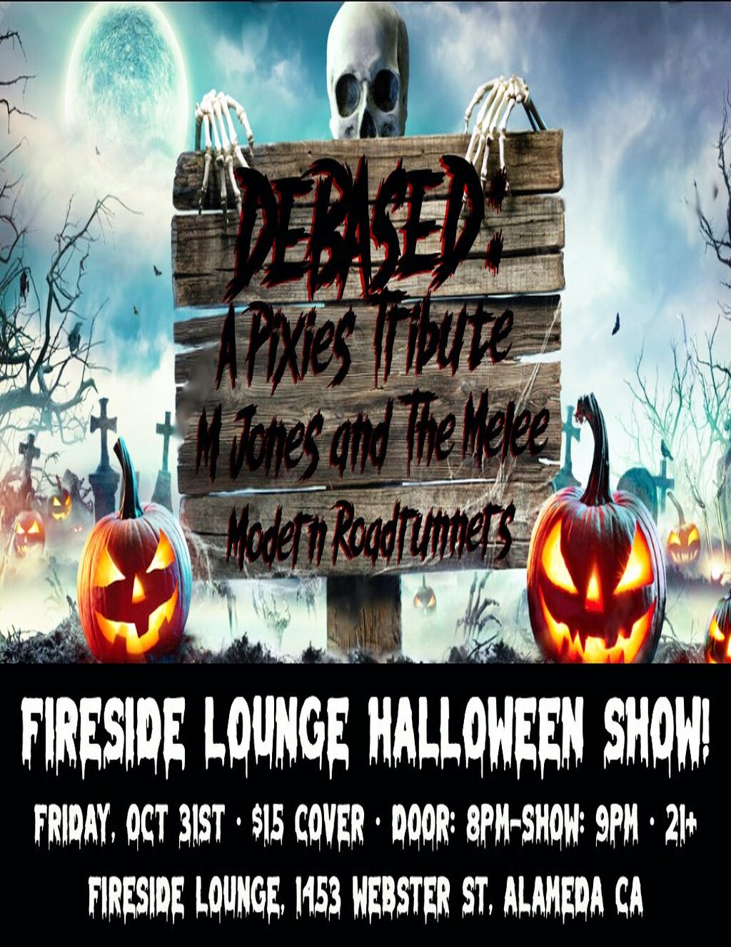 The Fireside Lounge Fireside Lounge  Alameda promotion flier on Digifli com