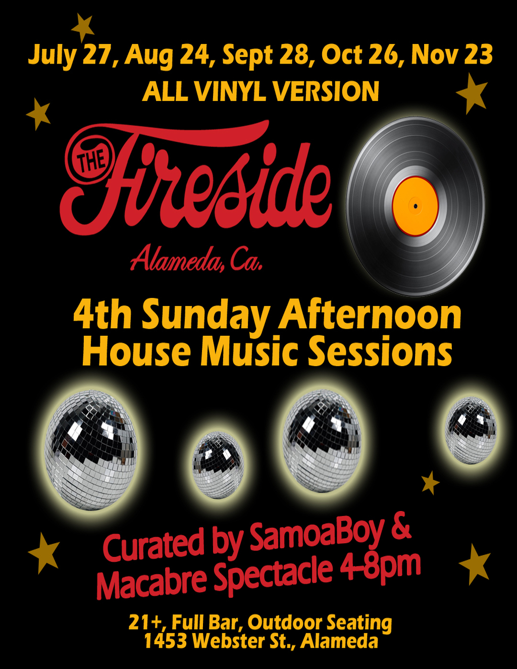 The Fireside Lounge The Fireside  Alameda promotion flier on Digifli com