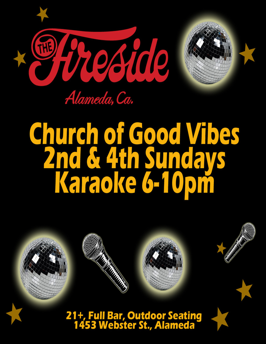 The Fireside Lounge The Fireside  Alameda promotion flier on Digifli com