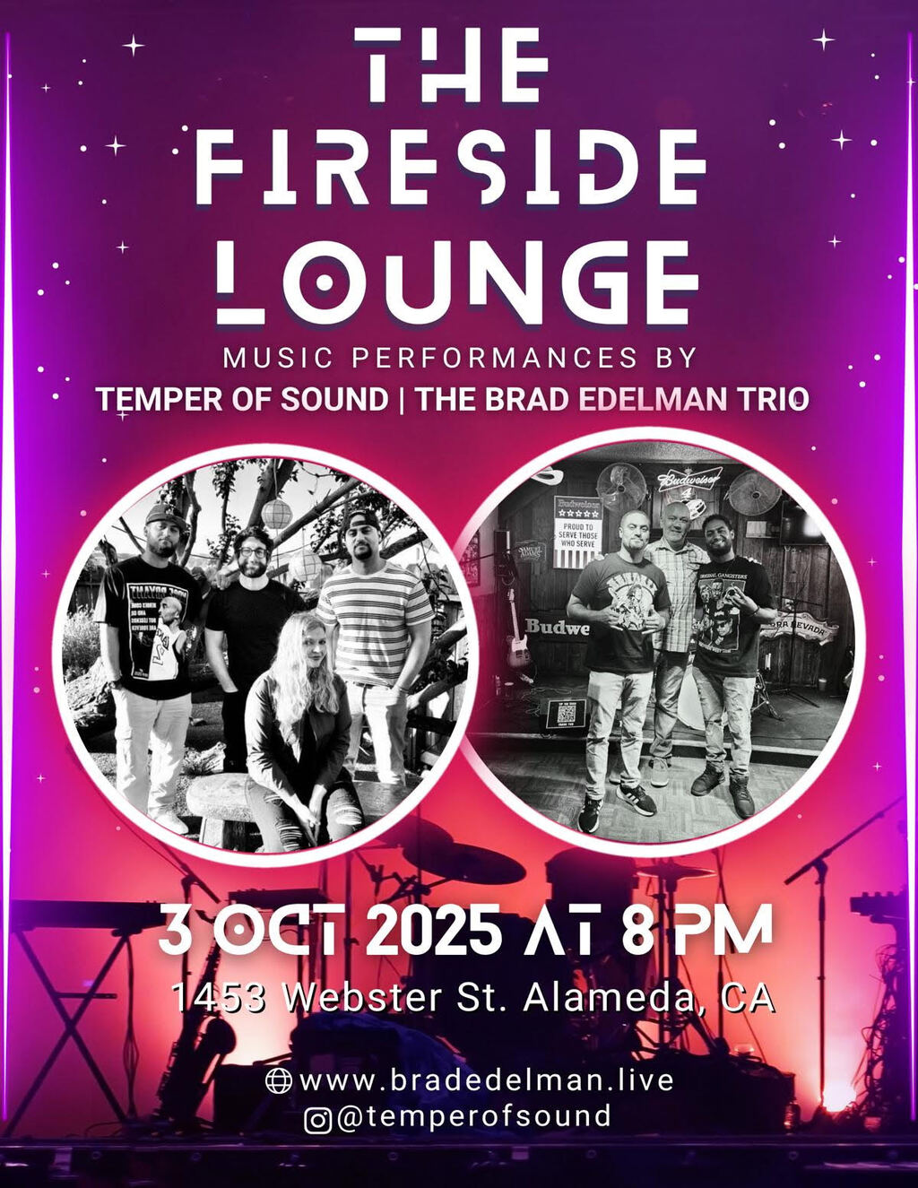 The Fireside Lounge The Fireside Lounge  Alameda promotion flier on Digifli com