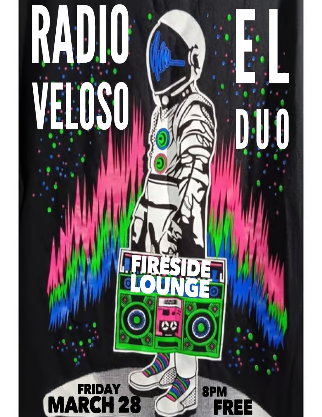 The Fireside Lounge Blast Off with Radio Veloso at The Fireside Lounge  Alameda  promotion flier on Digifli com