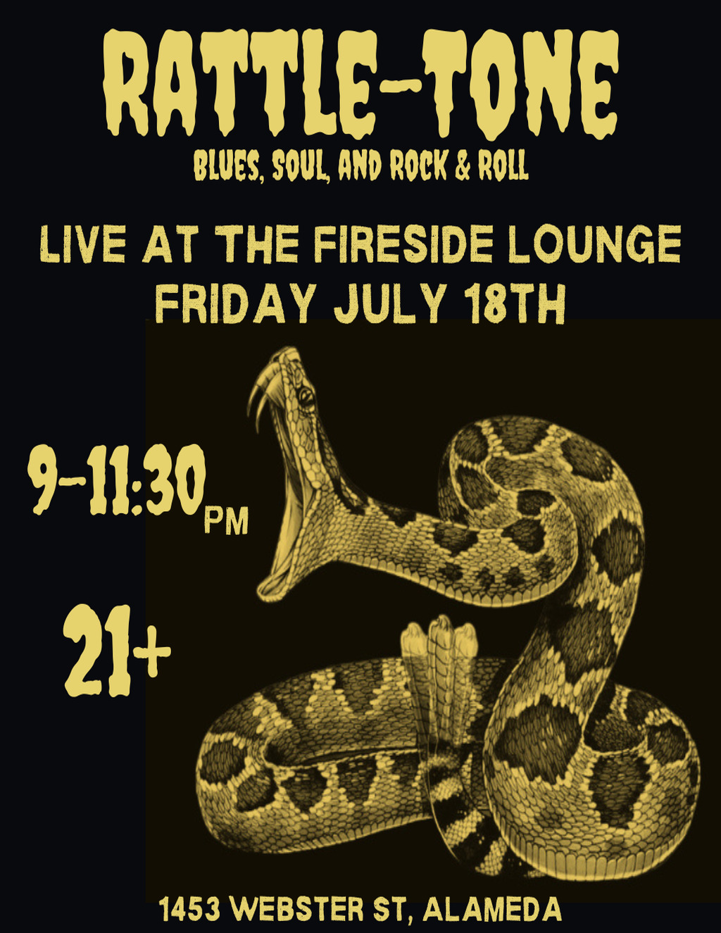 The Fireside Lounge The Fireside Lounge  Alameda promotion flier on Digifli com