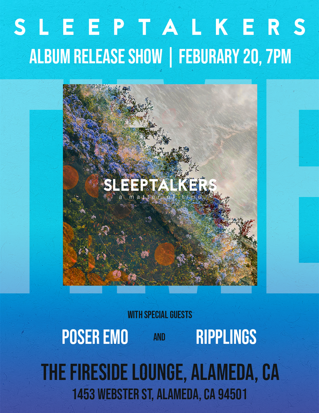 Fireside The Fireside Lounge  Alameda  CA   SleepTalkers Album Release Show promotion flier on Digifli com