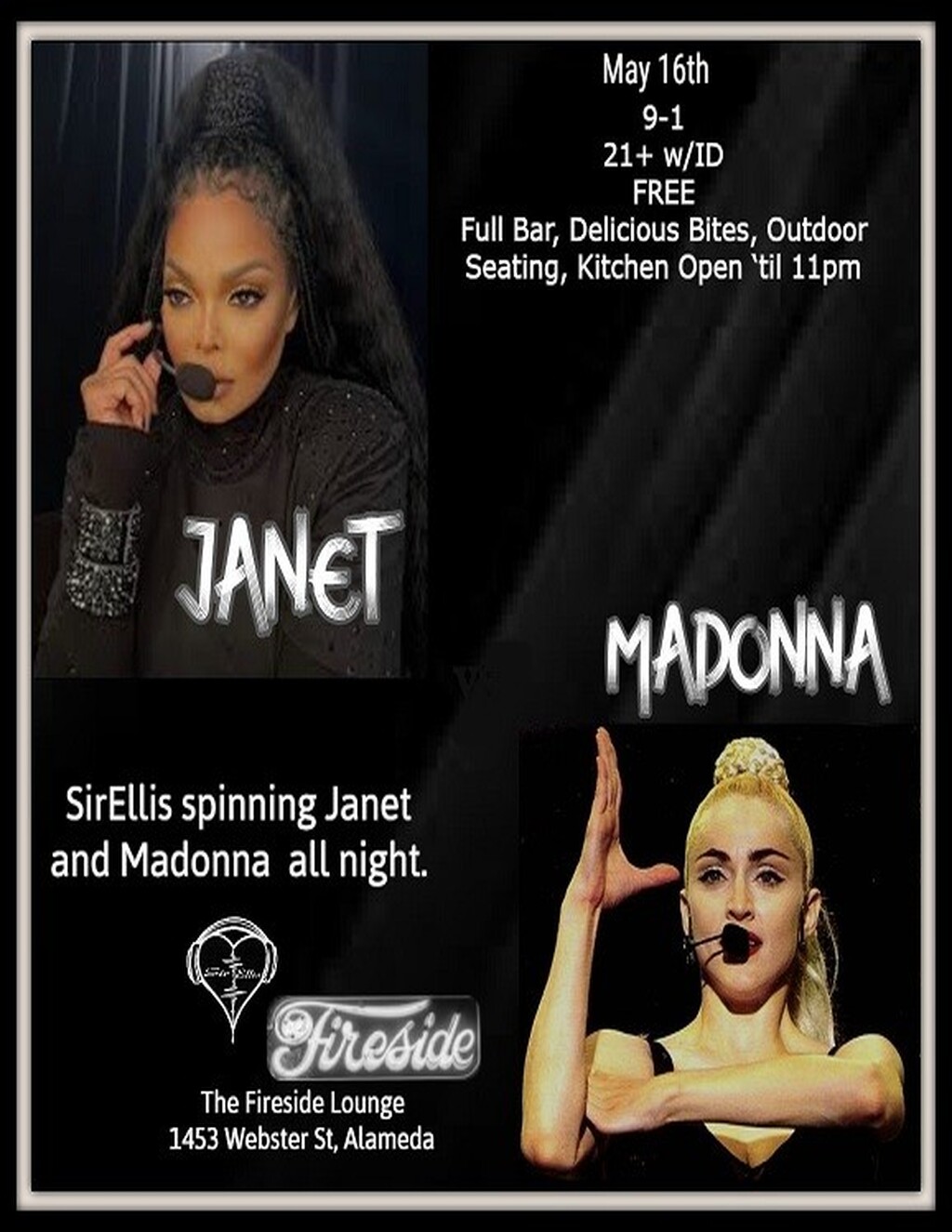 The Fireside Lounge The Fireside Lounge  Alameda promotion flier on Digifli com