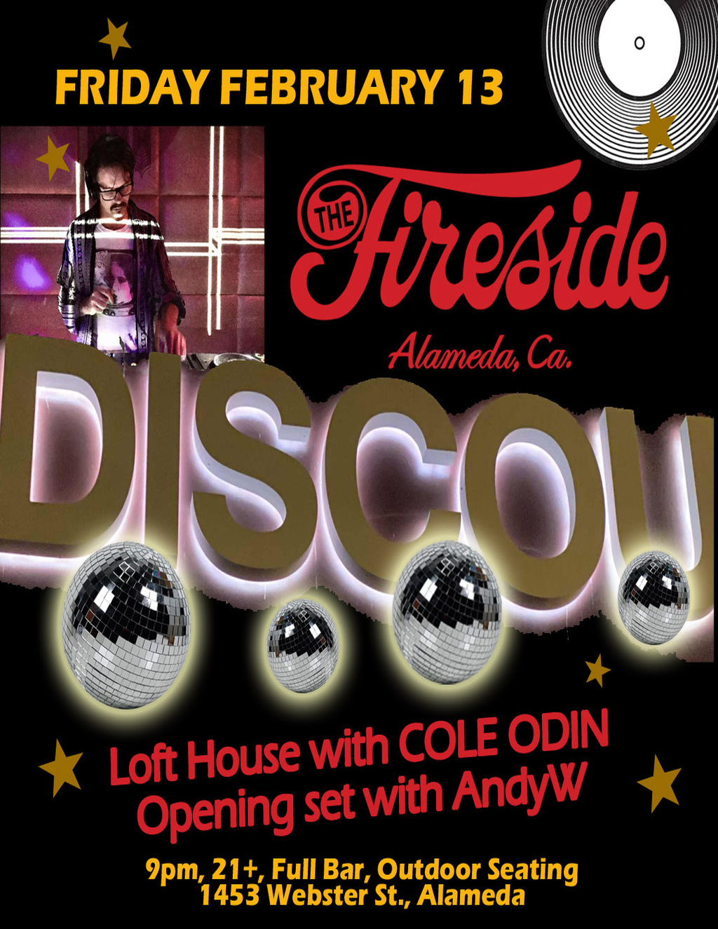 Fireside The Fireside Lounge  Alameda   Loft House and Disco Event promotion flier on Digifli com