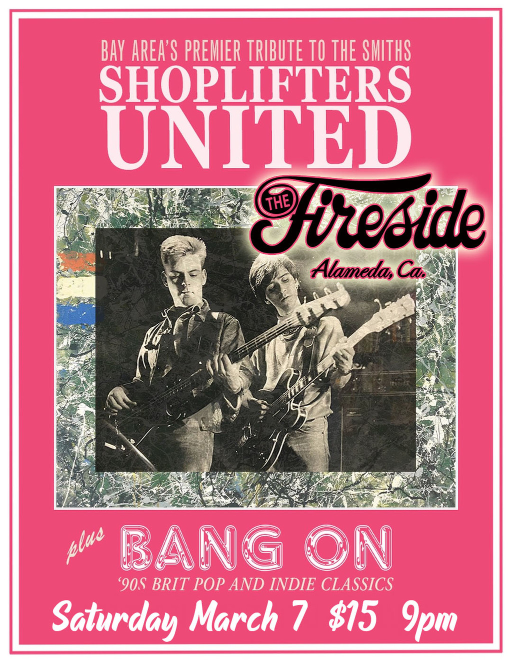 Fireside The Fireside  Alameda  Tribute Event Featuring Shoplifters United promotion flier on Digifli com