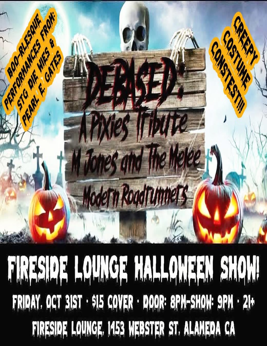 The Fireside Lounge Fireside Lounge  Alameda promotion flier on Digifli com