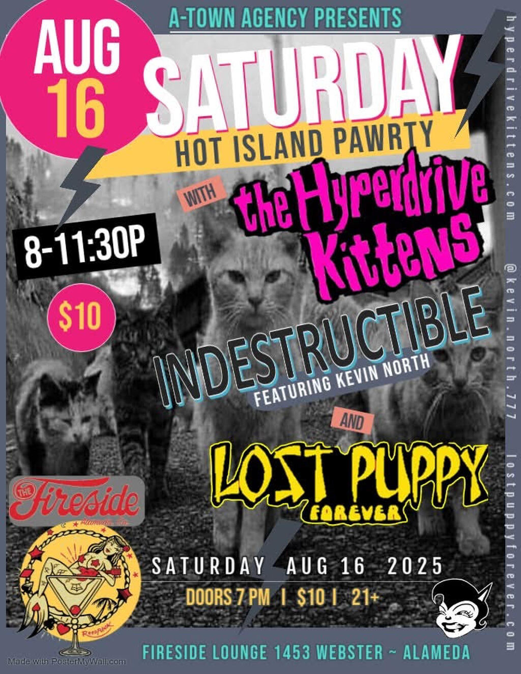 The Fireside Lounge Fireside Lounge Alameda promotion flier on Digifli com