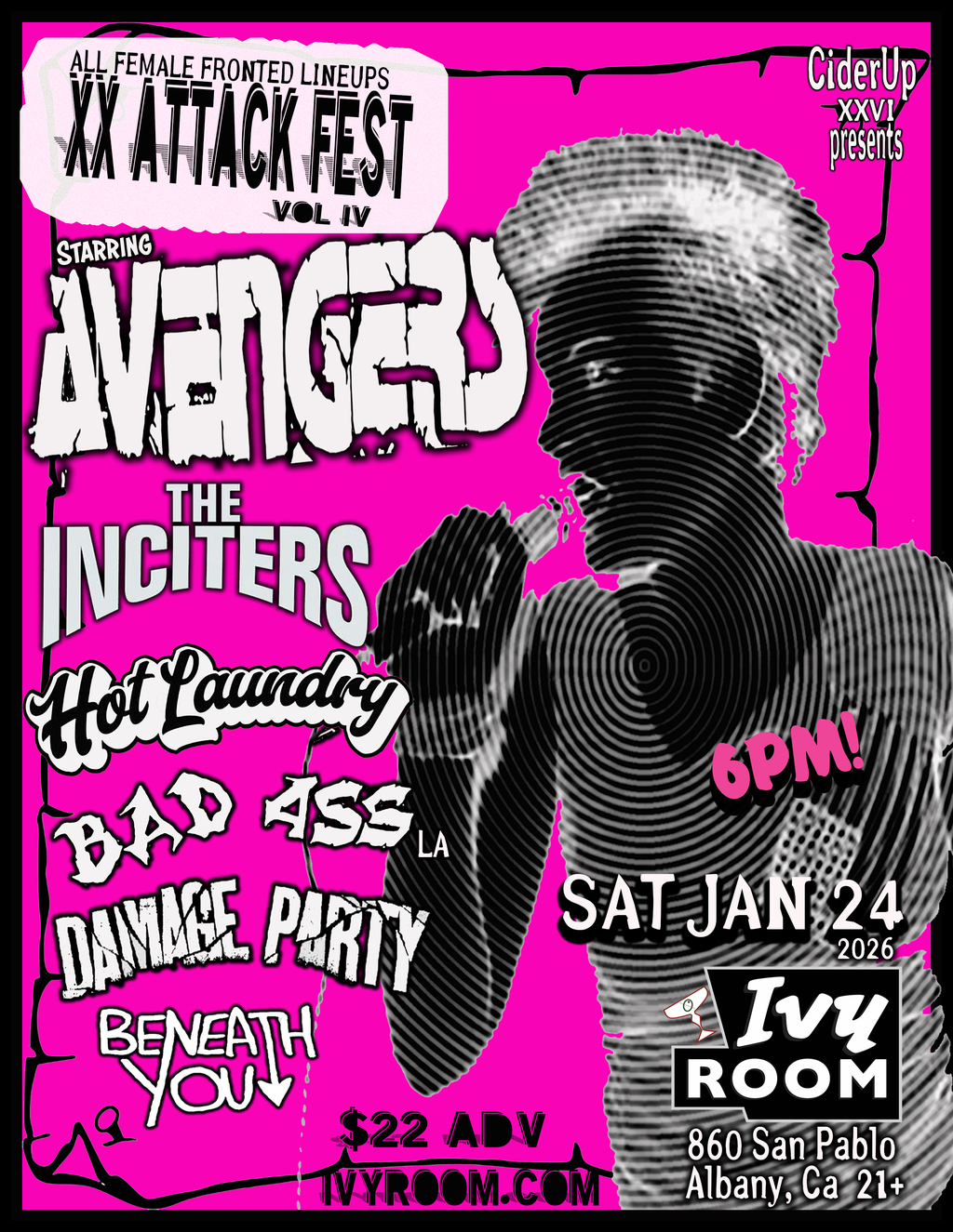 unkown Ivy Room  Albany   All Female Fronted Lineups Festival promotion flier on Digifli com