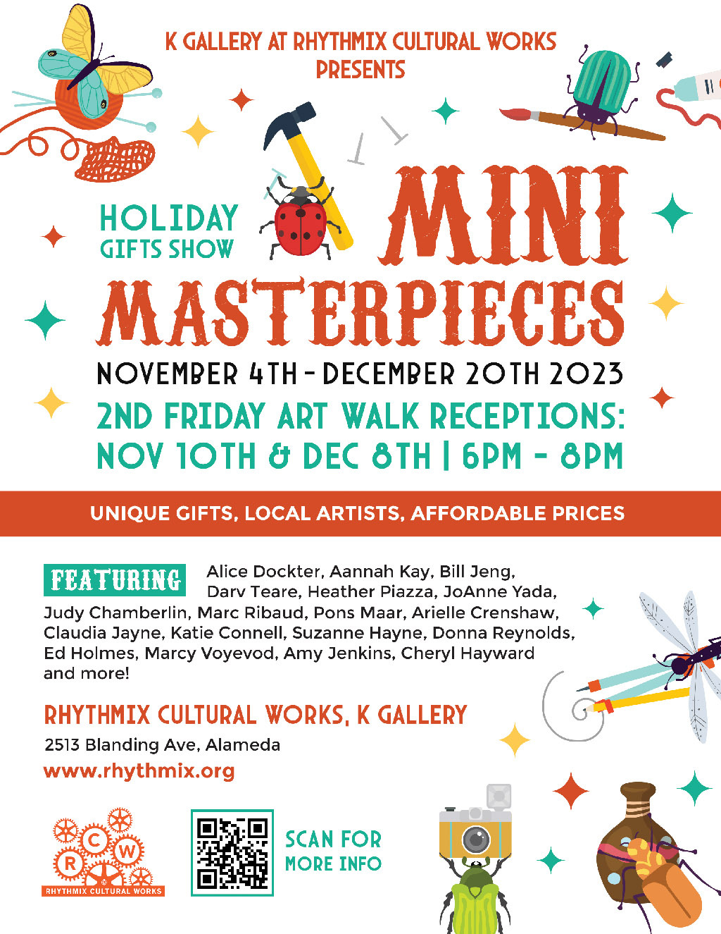 Rhythmix Cultural Works K Gallery at Rhythmix Cultural Works Presents Holiday Mini Gifts Show Masterpieces  promotion flier on Digifli com