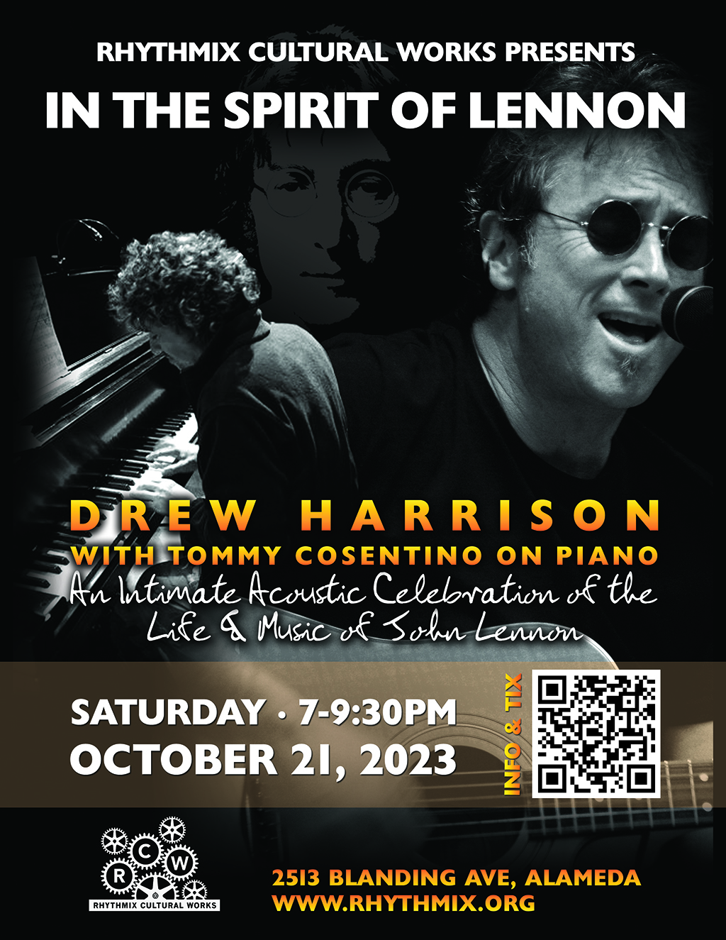 Rhythmix Cultural Works Rhythmix Cultural Works Presents    In the Spirit of Lennon    promotion flier on Digifli com