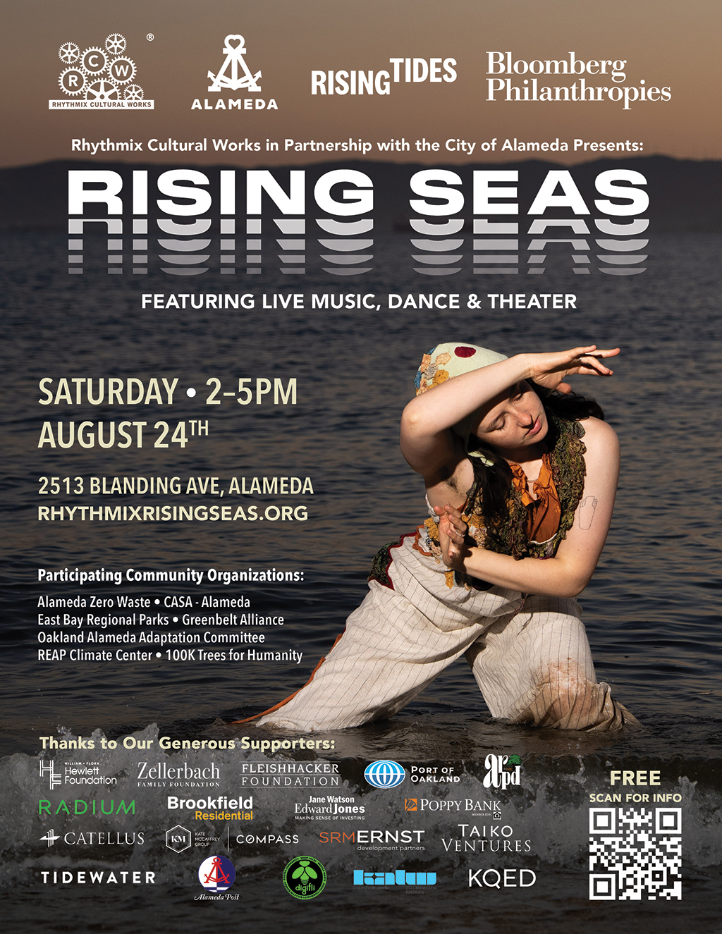 Rhythmix Cultural Works Join Us for the Enchanting  Rising Seas  Event in Alameda  promotion flier on Digifli com