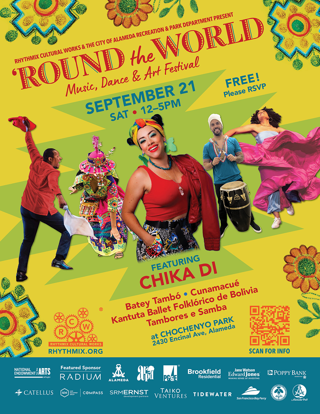 Rhythmix Cultural Works Experience a Global Extravaganza at Rhythmix Cultural Works  Alameda  promotion flier on Digifli com