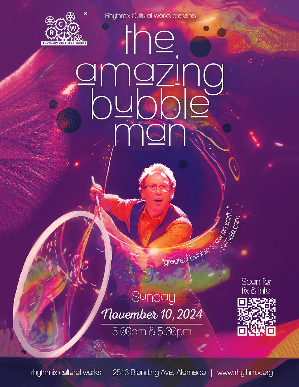 Rhythmix Cultural Works Prepare for Bubble Magic at Rhythmix Cultural Works  Alameda  promotion flier on Digifli com