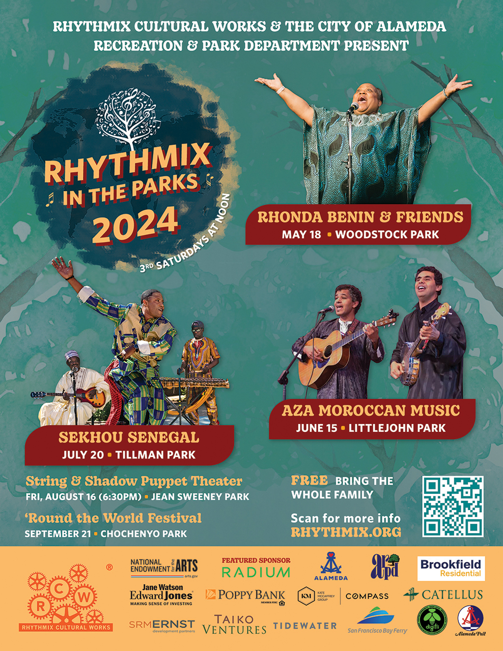 Rhythmix Cultural Works Groove in the Park  Rhythmix 2024 Extravaganza  promotion flier on Digifli com