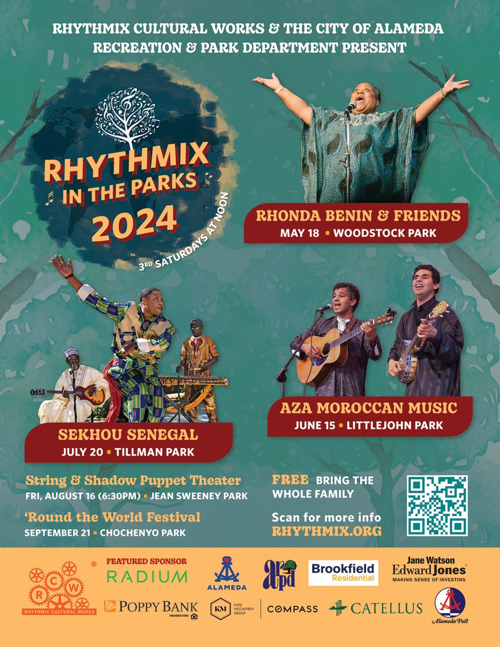 Rhythmix Cultural Works RHYTHMIX IN THE PARKS  A Fun filled Event for the Whole Family  promotion flier on Digifli com