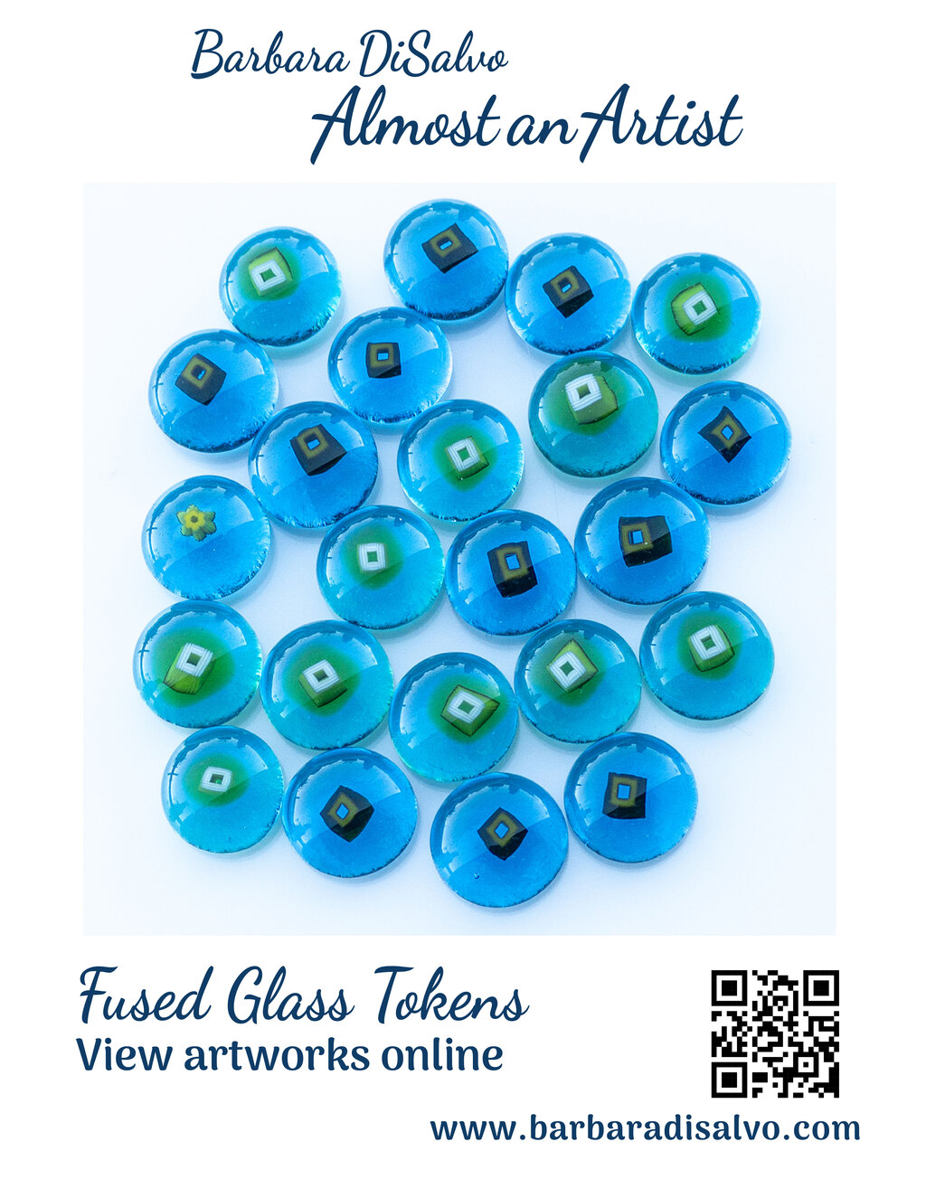  Fused Glass Tokens Online Showcase promotion flier on Digifli com