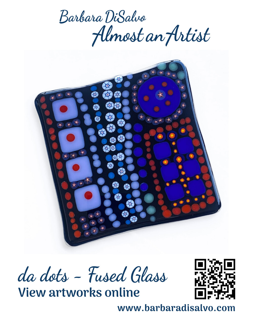  Online Event  Barbara DiSalvo Art Gallery  Fused Glass Exhibition promotion flier on Digifli com