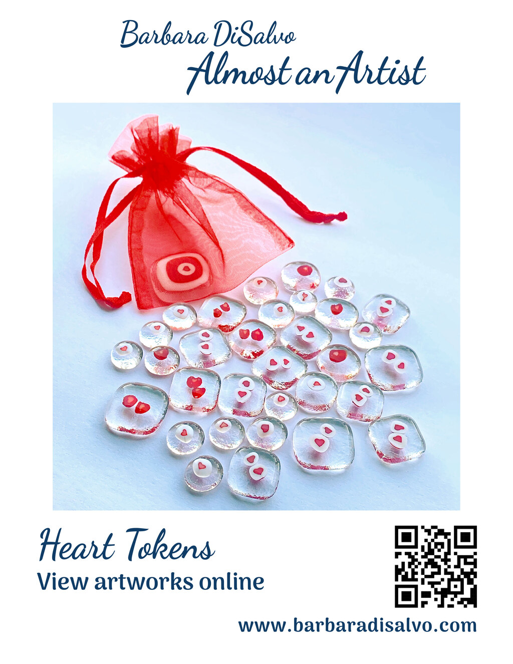  Online Artwork Viewing   Heart Tokens promotion flier on Digifli com