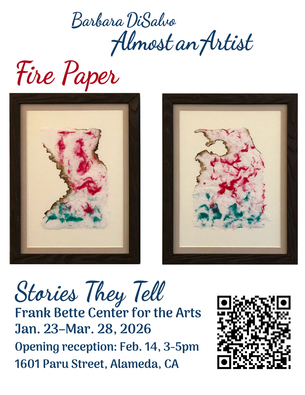  Frank Bette Center for the Arts  Alameda   Stories They Tell  Art Exhibition promotion flier on Digifli com