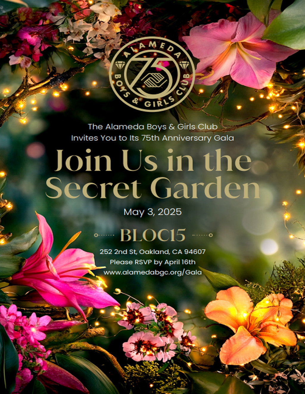 Alameda Chamber Of Commerce BLOC15 and the Secret Garden  Alameda promotion flier on Digifli com