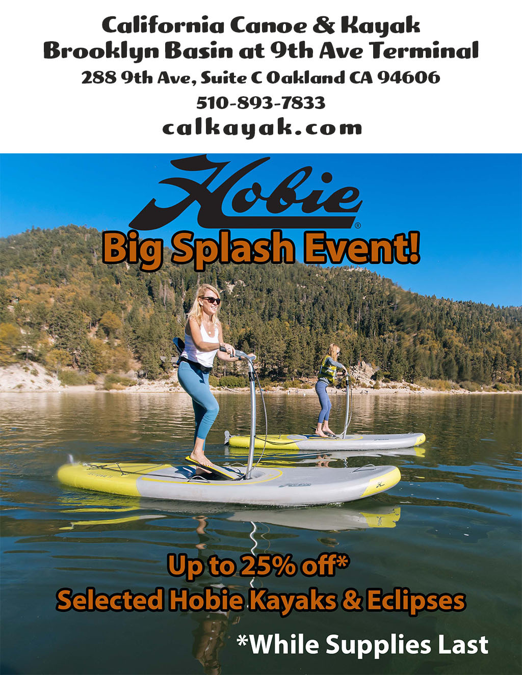 California Canoe   Kayak Oakland California Canoe   Kayak s Big Splash Event  promotion flier on Digifli com